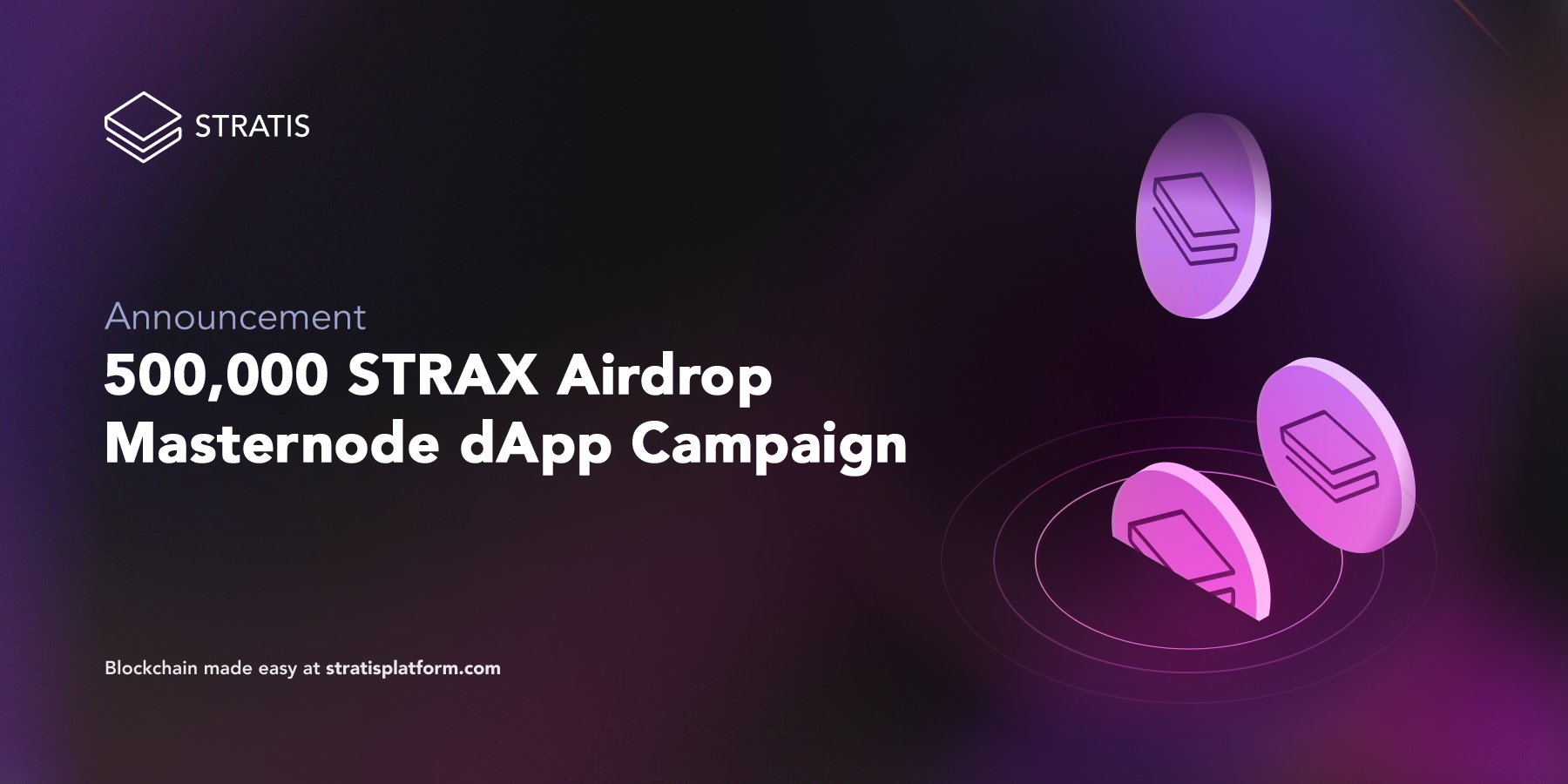500,000 STRAX Airdrop: Masternode dApp Quick Start Guide